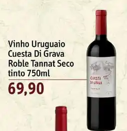 Sonda Vinho Uruguaio Cuesta Di Grava Roble Tannat Seco tinto oferta