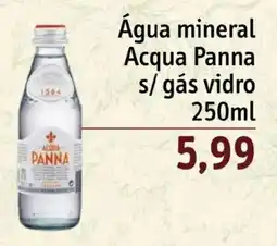 Sonda Água mineral Acqua Panna s/ gás vidro oferta
