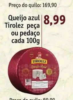 Sonda Queijo azul tirolez peça ou pedaço oferta