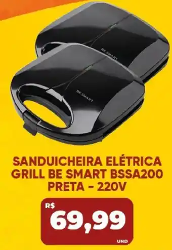 Tatico Sanduicheira elétrica grill be smart bssa200 preta oferta