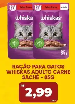 Tatico Ração para gatos whiskas adulto carne sachê oferta