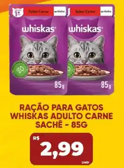 Tatico Ração para gatos whiskas adulto carne sachê oferta