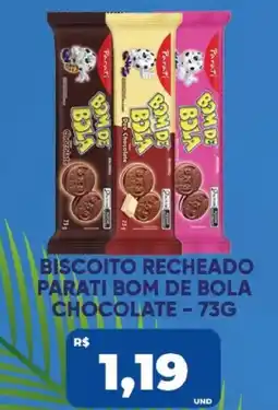 Tatico Biscoito recheado parati bom de bola chocolate oferta