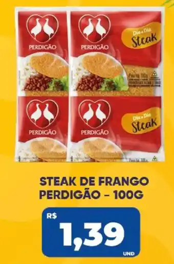 Tatico steak de frango perdigão oferta