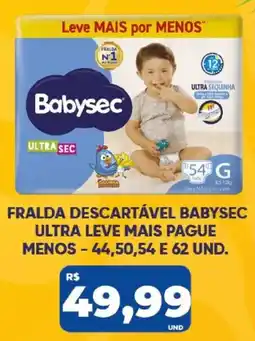Tatico Fralda descartável babysec ultra leve oferta