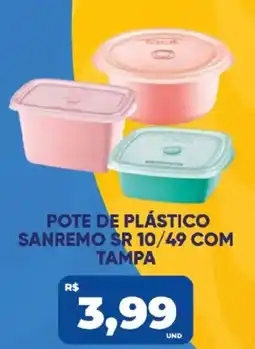 Tatico Pote de plástico sanremo sr 10/49 com tampa oferta