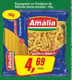 Rede Supermarket Espaguete ou Parafuso de Sêmola Santa Amália oferta