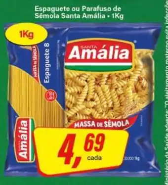 Rede Supermarket Espaguete ou Parafuso de Sêmola Santa Amália oferta