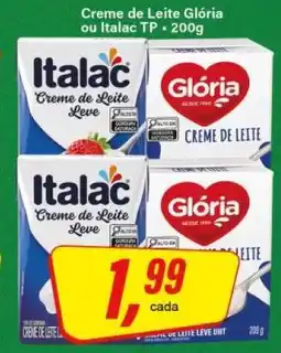 Rede Supermarket Creme de Leite Glória ou Italac TP oferta