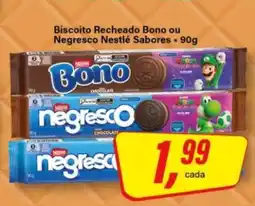 Rede Supermarket Biscoito Recheado Bono ou Negresco Nestlé Sabores oferta