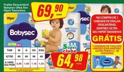 Rede Supermarket Fralda Descartável Babysec Ultra Sec Hiper Tamanhos oferta