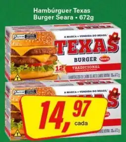 Rede Supermarket Hambúrguer Texas Burger Seara oferta