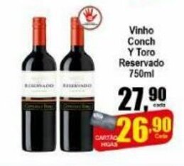 Higa's Supermercado Vinho Concha y Toro Reservado 750ml oferta