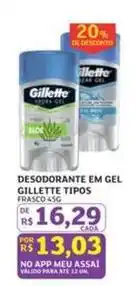 Assaí Atacadista Gillette - desodorante em gel oferta