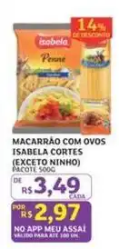 Assaí Atacadista Isabela - macarrão com ovos oferta