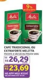 Assaí Atacadista Melitta - café tradicional ou extraforte oferta