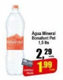 Agua Mineral Bonafont Pet 1.5L