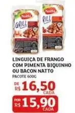 Assaí Atacadista Natto - linguica de frango com pimenta biquinho ou bacon oferta