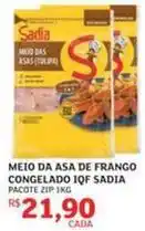 Assaí Atacadista Sadia - meio da asa de frango congelado iqf oferta