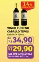 Assaí Atacadista Caballo de oro - vinho chileno tipos oferta