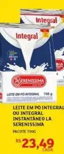 Assaí Atacadista La serenissima - leite em po integral ou integral instantaneo oferta