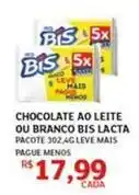Assaí Atacadista Bis - chocolate ao leite ou branco lacta oferta