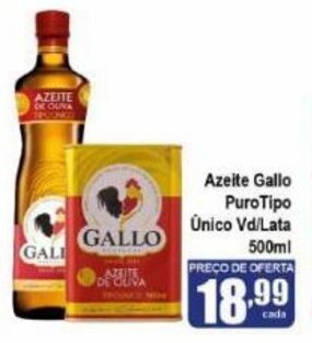 Higa's Supermercado Azeite Gallo Puro Tipo Unico vd/ lata 500ml oferta