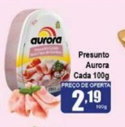 Higa's Supermercado Presunto Aurora Cada 100g oferta