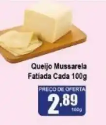 Higa's Supermercado Queijo Mussarela fatiado cada 100g oferta