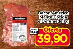 Nagumo Bacon América Manta Cozida e Defumada kg oferta