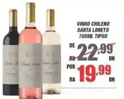 Violeta Supermercados vinho chileno santa loreto oferta