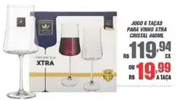 Violeta Supermercados Jogo 6 taças para vinho xtra cristal oferta