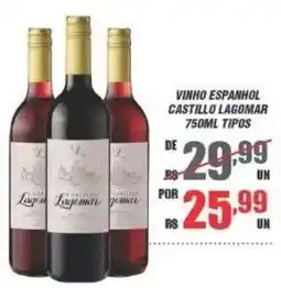 Violeta Supermercados vinho espanhol castillo lagomar oferta