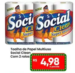 Ultrabox Toalha de Papel Multiuso Social Clean oferta