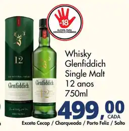 Delta Supermercados Whisky Glenfiddich Single Malt 12 anos oferta