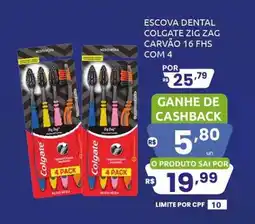 Rede Compras escova dental colgate zig zag carvão 16 fhs oferta