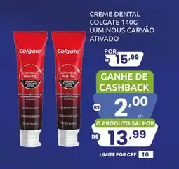 Rede Compras creme dental colgate luminous carvão ativado oferta