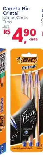 Camiño supermercados Caneta Bic Cristal Várias Cores Fina oferta