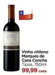 Vinho chileno marques de casa concha