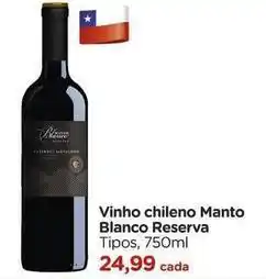 Carrefour Reserva - vinho chileno manto blanco oferta