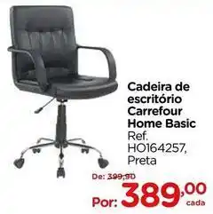 Carrefour Carrefour - cadeira de escritorio home basic oferta