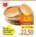 Atacadão De - pão de hambúrguer pancristal oferta