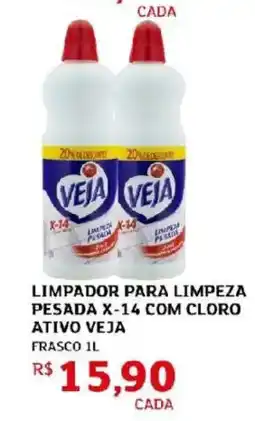Assaí Atacadista Limpador para limpeza pesada x-14 com cloro ativo veja oferta