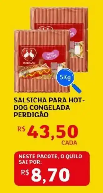 Assaí Atacadista Salsicha para hot-dog congelada perdigão oferta