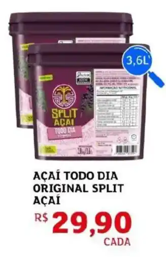 Assaí Atacadista Açaí todo dia original split açaí oferta