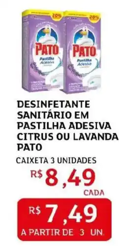 Assaí Atacadista Desinfetante sanitário em pastilha adesiva citrus ou lavanda pato oferta