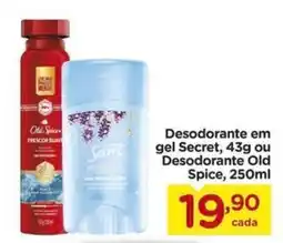 Carrefour Desodorante em gel secret ou desodorante old spice oferta