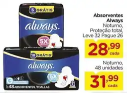 Carrefour Absorventes Always Noturno oferta