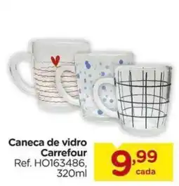 Carrefour Caneca de vidro Carrefour oferta