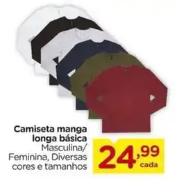 Carrefour Camiseta manga longa básica oferta